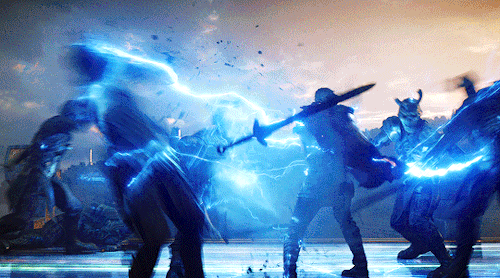thorodinson: “BOOM! Thor LANDS HARD on his feet. Muscles swollen, veins pulsing with electrici