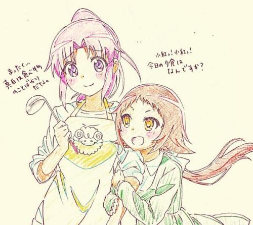 imizikumo:  (via Twitter / vischio36: こんな嫁と幼女いたらいいよなっていう落書きん。小紅たんと真白 …)