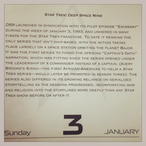 koth-of-the-hangover: thisdayintrek: This Day in Trek Deep Space Nine aired their pilot episode, &ld