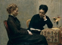 hellfreeway:  “La Lecture” by Henri Fantin-Latour, 1877  