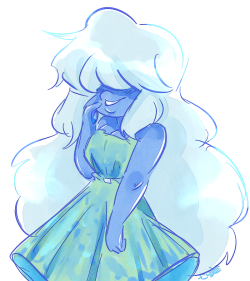 Rosalina-Et-Luma:  Sapphire In A Blue And Green Version Of A Dress I Have But Never