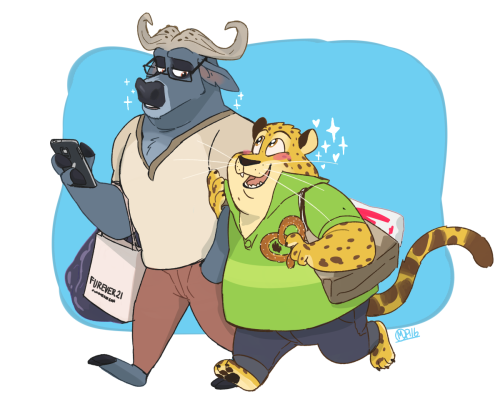 genchiart:  Zootopia was AMAZING and these two ARE. SO. CUTE. a doodle of some clawbogo i finally finished after a week 