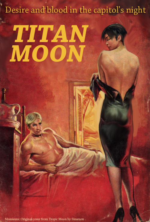 niuniente:  So far this cover is my favourite of all the Eruri shoujo manga edits! The Little Black suits Levi.  ….too well…. Original cover from Tropic Moon by Simenon 