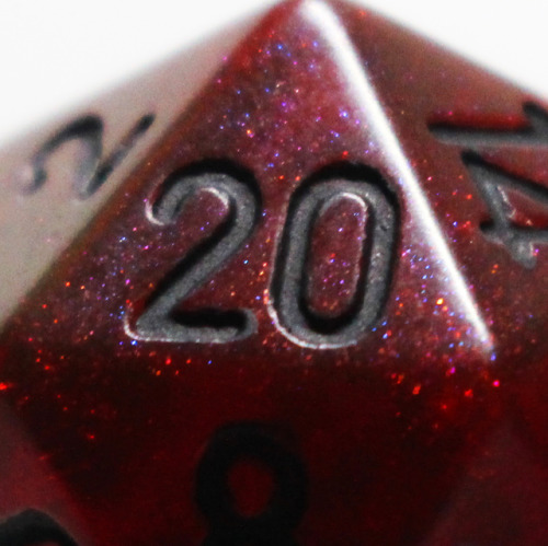 battlecrazed-axe-mage: angry-cryptid: handmade blood red borealis dice Looks like magenta borealis&r