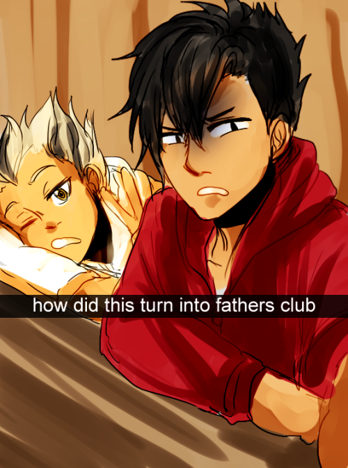 starlity: you’re one to talk, kuroo(( ﾟ▽ﾟ)/ this is for the anon that asked why daichi was in this p