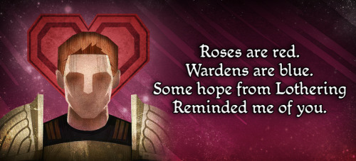 Please enjoy these Dragon Age themed Valentine’s cards! (Character images used are from the Dragon A