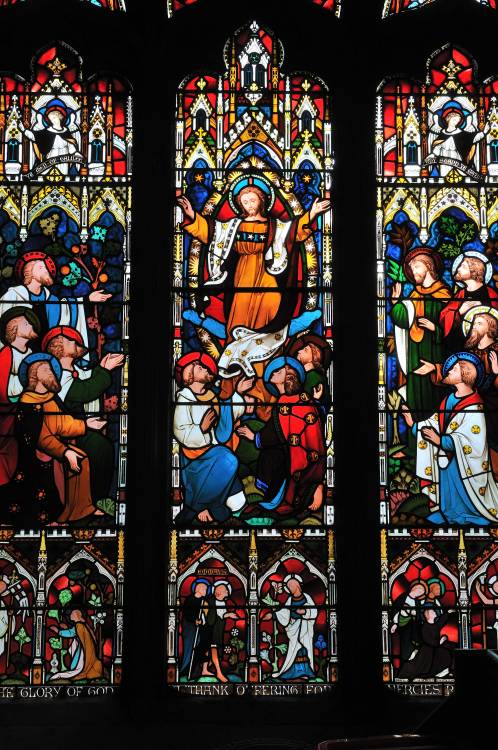 St Peter’s Church.Just part of the fabulous Victorian stained glass panels that make up the 3 