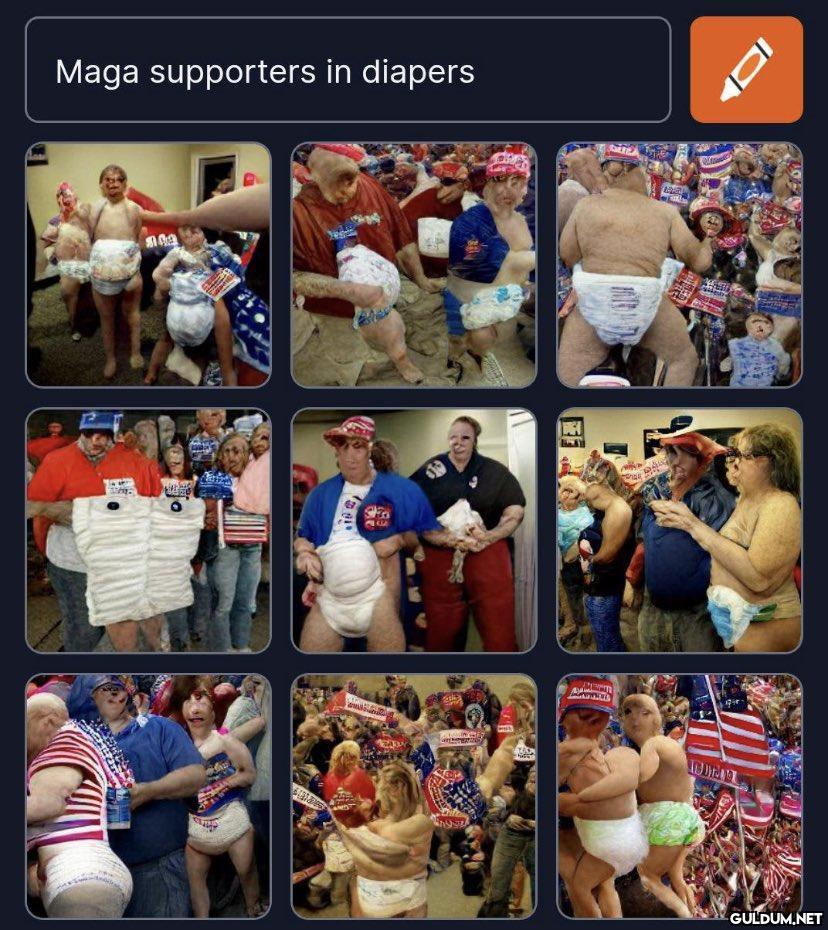 Maga supporters in diapers...