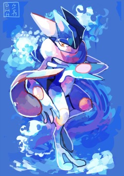 pokemonisgreaterthanlife:  Greninja by LadyKuki 