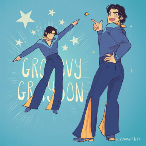 vimeddiart:I was…listening to…this song.I love the 70′s and so does Dick.