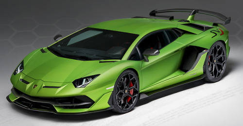 carsthatnevermadeitetc:  Lamborghini Aventador SVJ, 2018. Billed as the most hardcore mid-engine Lamborghini ever, the SVJ packs the most powerful, naturally-aspirated series production V12 Lamborghini has ever made with 770hp. Production will be limited