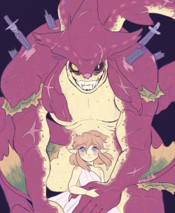 enulib:sidlink au: link is the sole worshiper of an ancient water ‘god’, and gives him offerings of food and song, when in reality sidon enjoys links company and affection because poor ol’ boy has been regarded as a demon and left alone for years