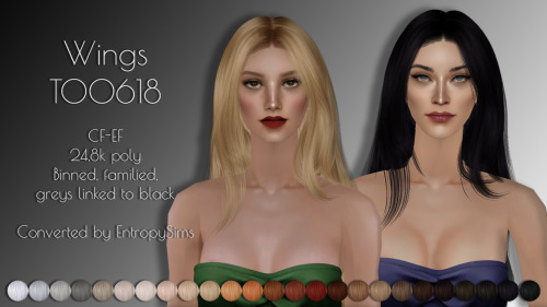 fakebloood:And again a retextures Wings’s female hairClick name for view anglesOS0306 (SFS&nbs