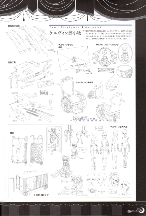 homonaga-kun:  Prop & Character Designs Part I - Kuroshitsuji Book of Circus Official Record