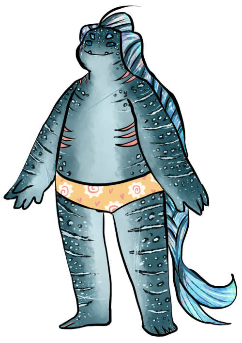 ghostfiish: Here’s a ref for my DND character, Melelani! She’s a Trichadon bard, and is based visual