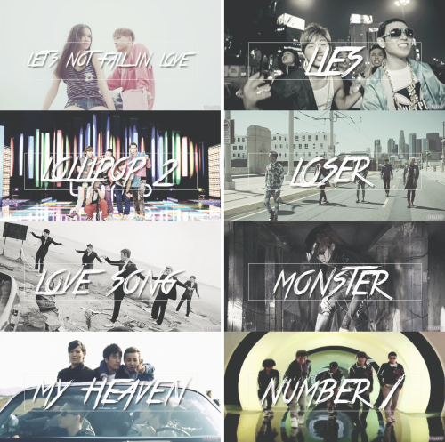 BIGBANG’s MV throughout 9years Please never stop making music and continue inspiring