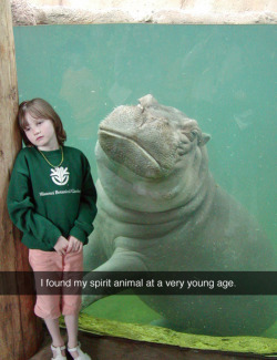 I did not know that your spirit animal was a human&hellip;
