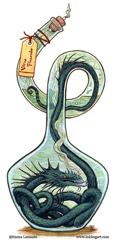 inklingart:  siryl:  Emma Lazauski a.k.a. Emla a.k.a. Inkling has twenty bottled