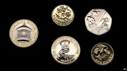 New coin designs for 2014 revealed by the Royal Mint - including new £1 designs, coins marking