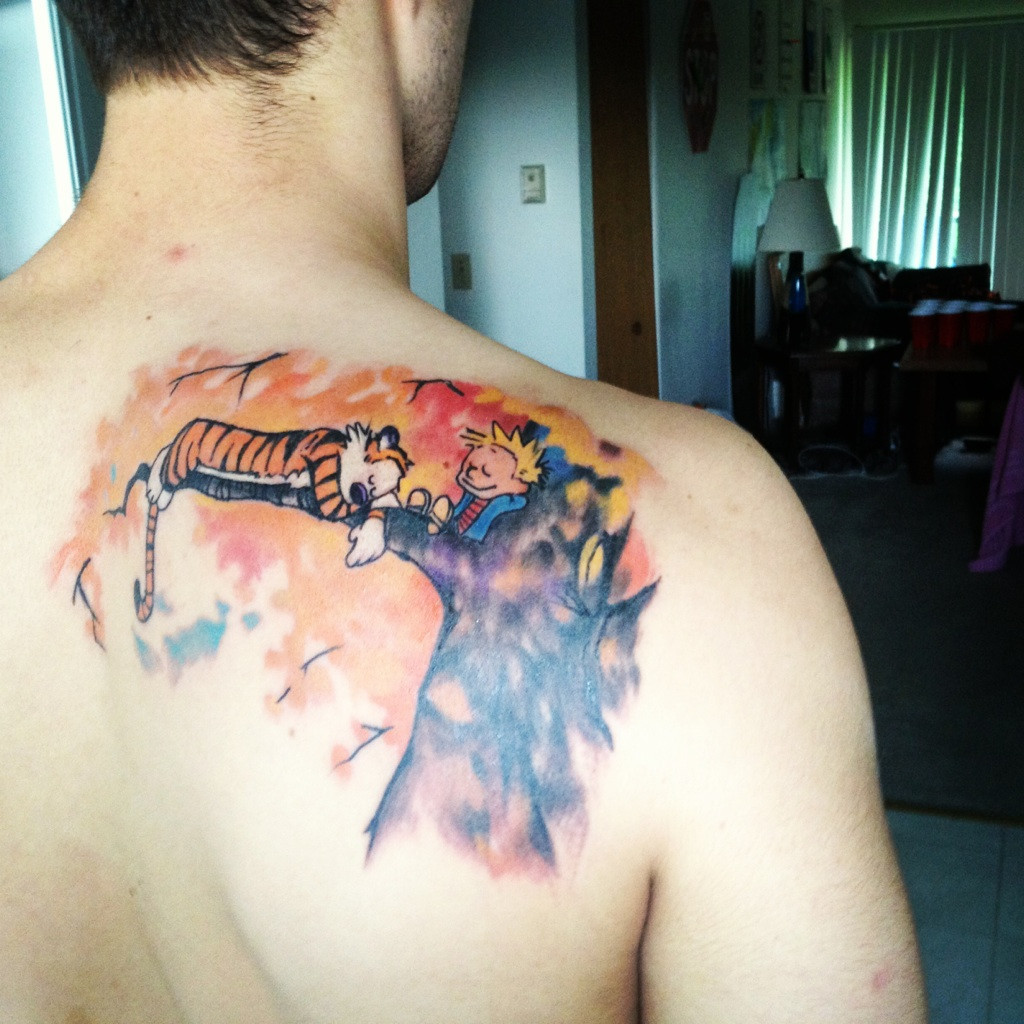 best-tattoos: Calvin and Hobbes Tattoo by... - INKPEDIA