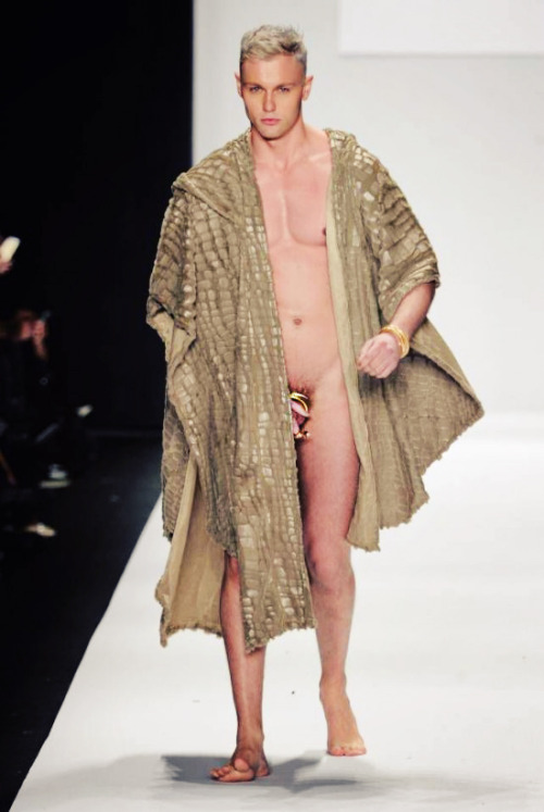 alekzmx:  model Laurent Marchand working the runway for MT Costello at NewYork Fashion Week 