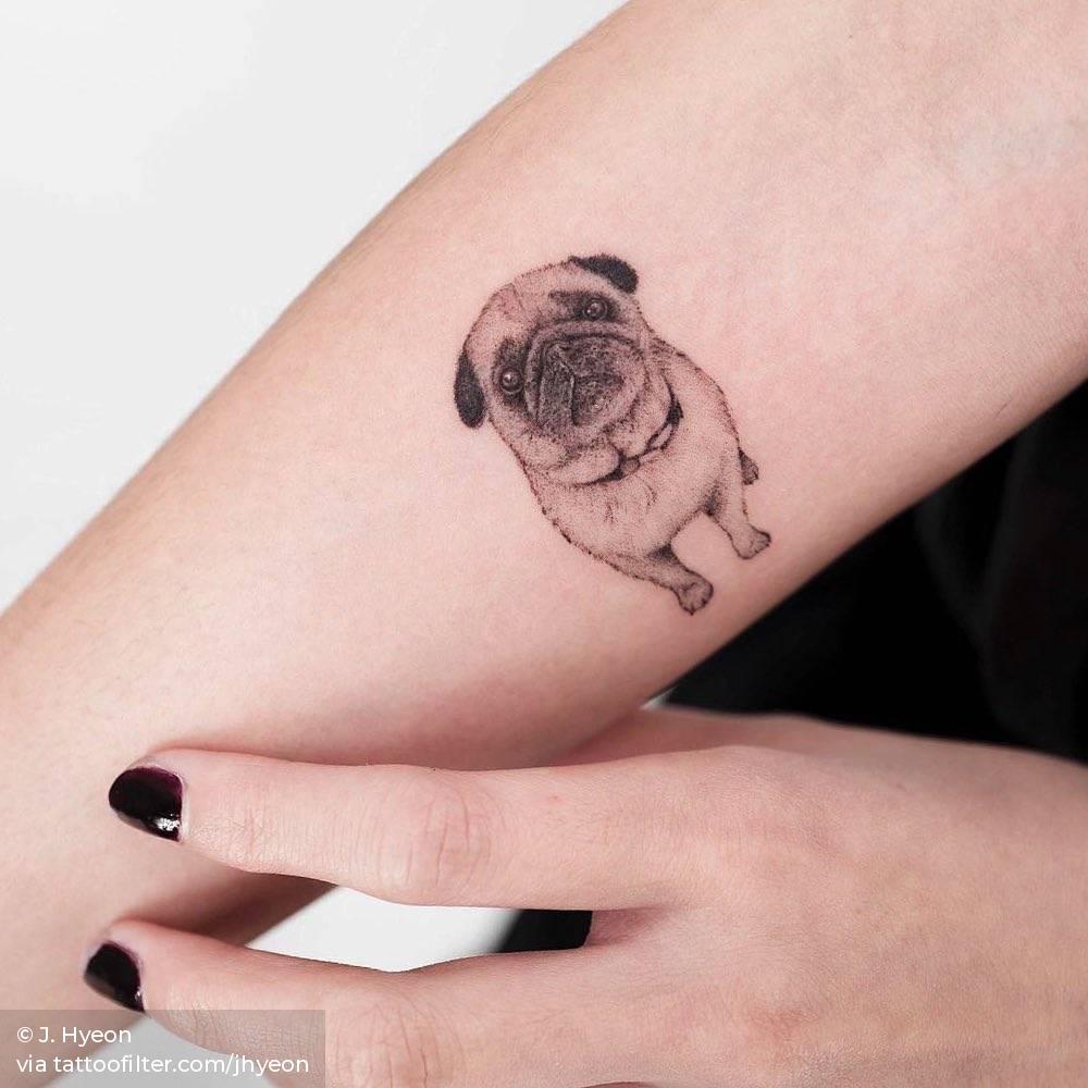 Lucky Pug Tattoos on Tumblr: Artist 🖤 @pangspen . ❤️Follow  @luckypugtattoos for the best Daily pug tattoos . Tag us in your posts &  stories or...