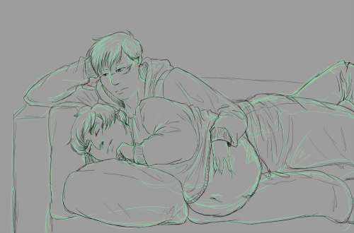 kadaverini:  jaw and colt after watch some movies ((about sharks)) and eat like pigs,  jaw has femenine hands, but meh, i’m too high to care, so yeah, lazy lineart couse i can..  i’d actually love to write about this dumbasses dates~  