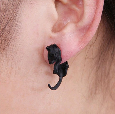 caitlynhetillica:   Cute Cat &amp; Fish Earring Elephant Earring Stud Whale Earrings