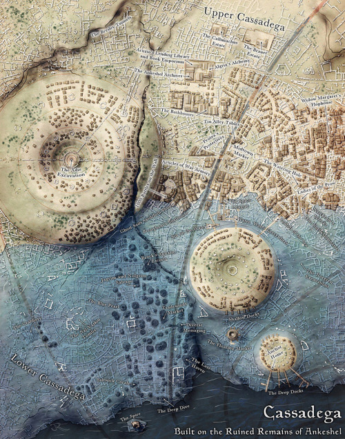 Jonathan Roberts, city map of Cassadega and Ankeshel, 2013.