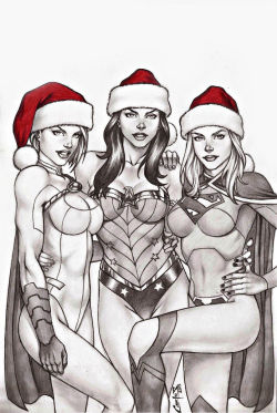 Czm35X:  Carlos Augusto Dc Christmas Girls 2 2013 Auctioncomicart 