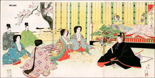 “Emperor and Empress Meiji” by Watanabe Nobukazu, 1900