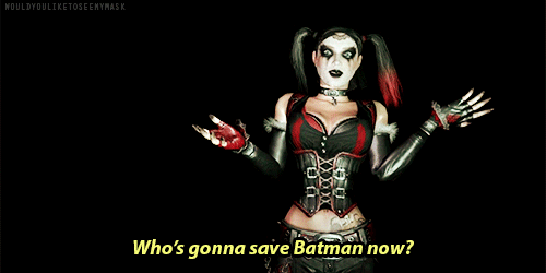 wouldyouliketoseemymask:  Harley Quinn’s Revenge: “Game Over” screens   Loved