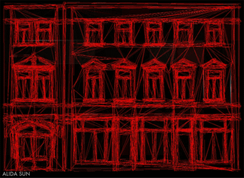 alidasun:  Outtakes from “Dividing Lines” 3D mapping projection in Weimar, Germany.