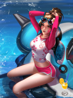 liang-xing:  D.va’s new skin,Join our summer