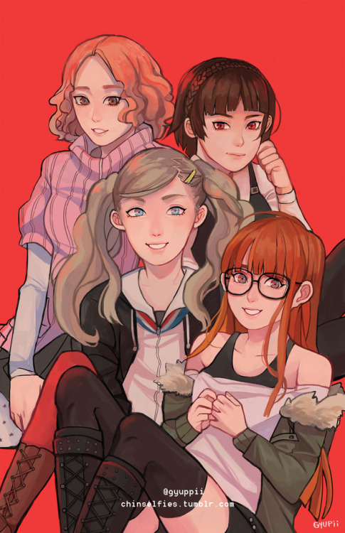 chinselfies:I forgot to upload these, but here’s my drawn prints of the favs!! ; U ; I love Persona 