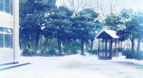 Anime Snow GIF  Anime Snow Scenery  Discover  Share GIFs