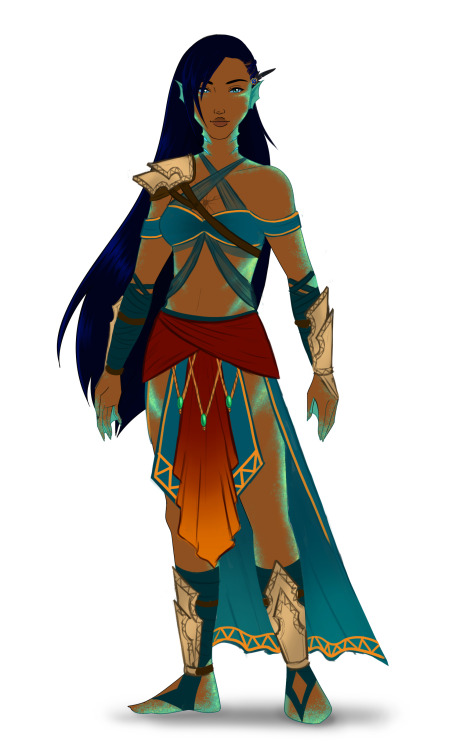 Trying to work on Nohea’s new outfit now that she’s out of Barovia! Definitely goin