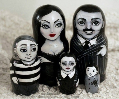 thepunkmummy:  ericpvk: Dangerous Minds - Adams family nesting dolls Oooooo 