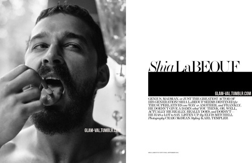 glam-val:Shia LaBeouf by Craig McDean for Interview November 2014