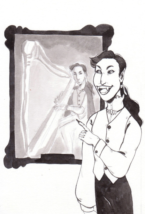 Inktober day 1: Immortal at the Museum. Or, for an alternative title: “hey! I remember this&rd
