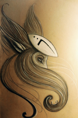 cherry-so-sweet:  Monstre Masque  Graphite and chalk