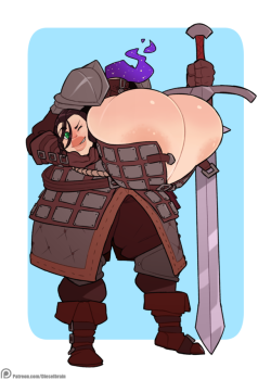 dieselbrain:  a commission for Versusme101 for a busty Dullahan named Astrid (and some frisky orcs)    ★my patreon★   