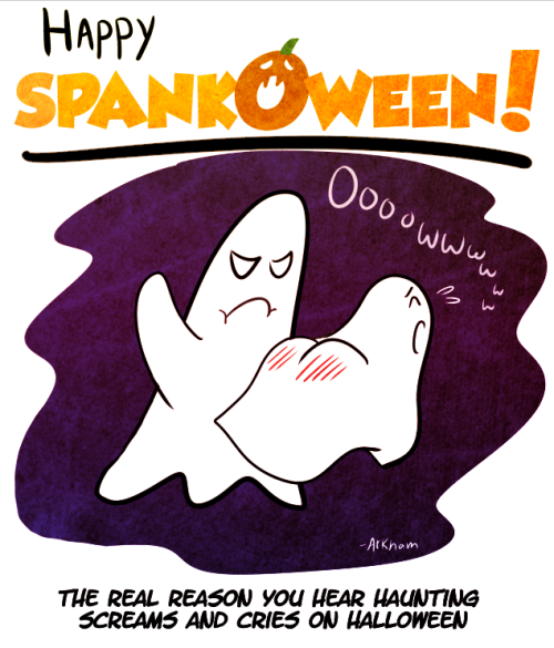arkspaddedroom:…some little naughty ghosty is just getting spanked