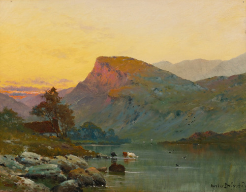 Alfred de Breanski - Nantile Lake, North Wales.