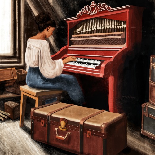 "I Walked Slowly Towards The Old Steam Organ. It Was Bright Red, And In Excellent Condition, Except For