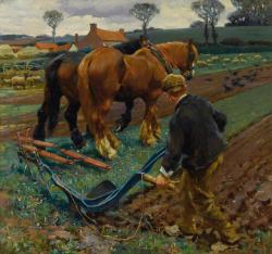 artfreyparis:  The Plough in Early SpringAlfred James Munnings (1878-1959)   