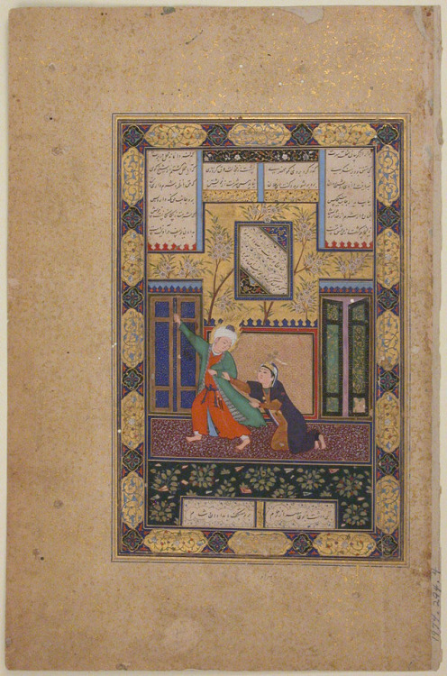 &ldquo;Yusuf and Zulaikha&rdquo;, Folio 51r from a Bustan of Sa`di by Islamic ArtMedium: Ink