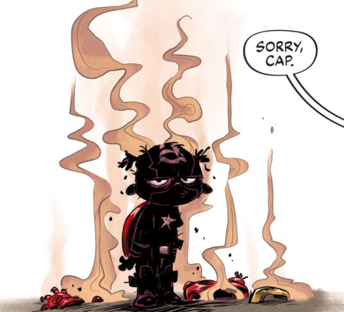 tony-stark-ing:I can only imagine how many times this has happened to Cap.Giant-Size Little Marvels 