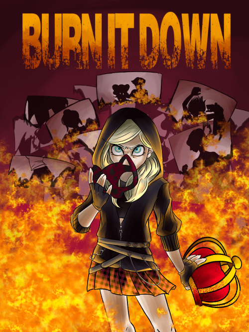 My late late late gift for my bestie @takamakiswife, a cover for their series Burn It Down! The way 