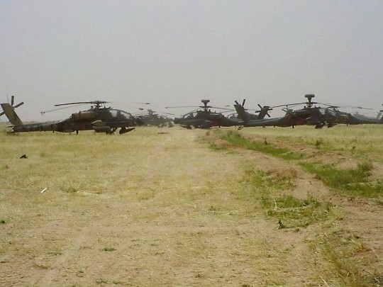 US Apache helicopters strike IS for first time in Iraq